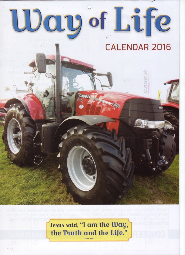 The front of the calendar distributed this year.